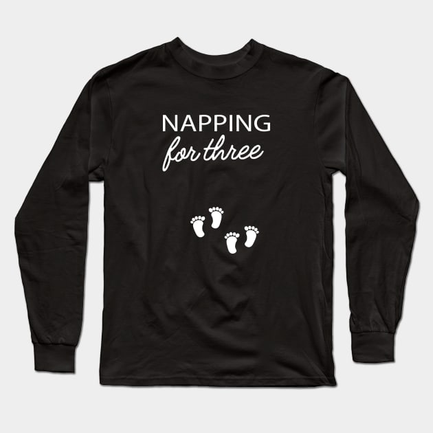 Pregnancy - Napping for three Long Sleeve T-Shirt by KC Happy Shop